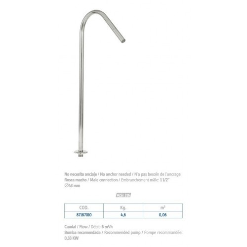 Cañón Tahití AISI 316L de Flexinox Cañón Tahití AISI 316L de Flexinox