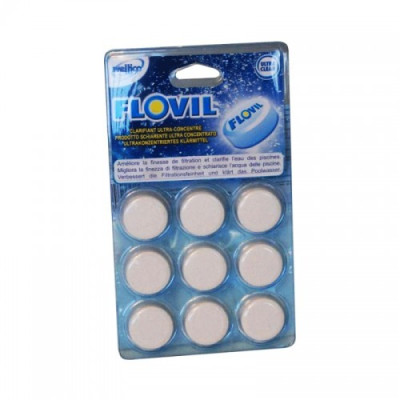 Clarificador agua piscina FLOVIL 9 pastillas Clarificador agua piscina FLOVIL 9 pastillas