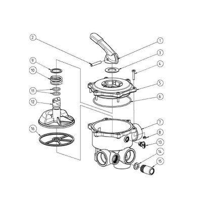 Arandela de maneta válvula selectora Praher 1 1/2" Arandela de maneta válvula selectora Praher 1 1/2"