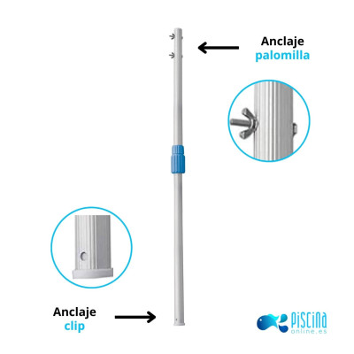 Mango extensible combinado clip/palomillas Mango extensible combinado clip/palomillas